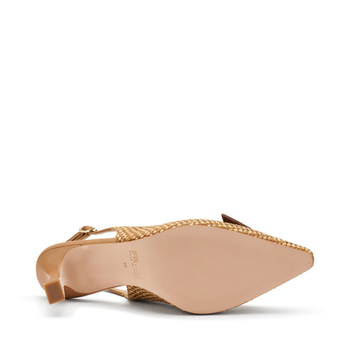 High-heeled raffia slingbacks - Frau Shoes | Official Online Shop