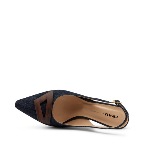 High-heeled denim slingbacks - Frau Shoes | Official Online Shop