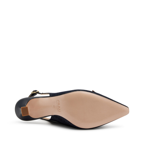 High-heeled denim slingbacks - Frau Shoes | Official Online Shop