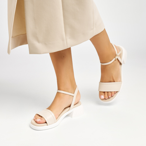 Sandale aus Leder mit Knöchelriemchen - Frau Shoes | Official Online Shop
