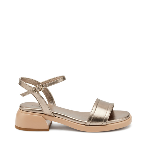 Foiled leather ankle-strap sandals - Frau Shoes | Official Online Shop
