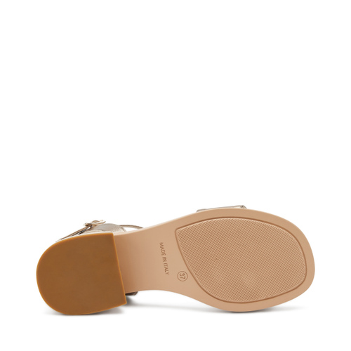 Sandale aus laminiertem Leder mit Knöchelriemchen - Frau Shoes | Official Online Shop