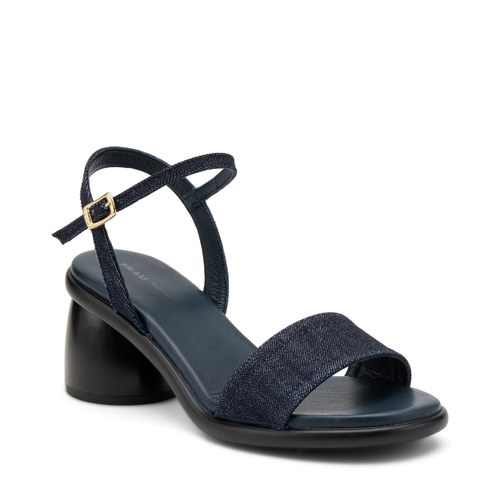 Denim strap sandals with geometric heel - Frau Shoes | Official Online Shop