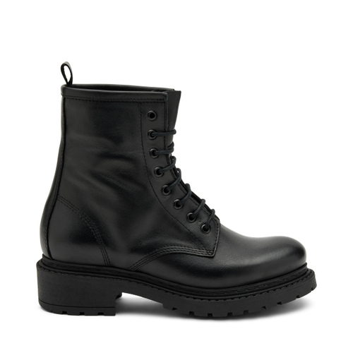 Leather lace-up biker boots - Frau Shoes | Official Online Shop