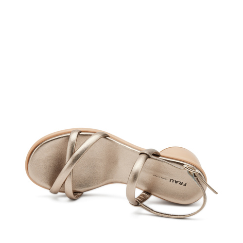 Sandalo in pelle laminata con tacco geometrico - Frau Shoes | Official Online Shop