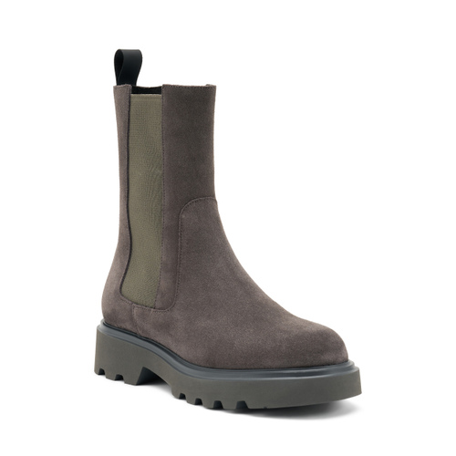 High suede Chelsea boots with lug sole - Frau Shoes | Official Online Shop