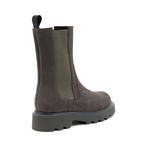 High suede Chelsea boots with lug sole - Frau Shoes | Official Online Shop