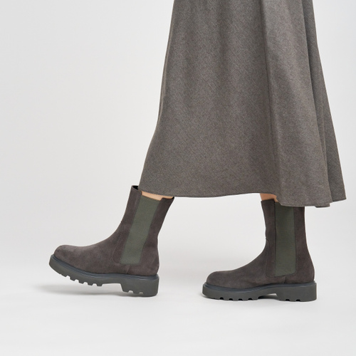 High suede Chelsea boots with lug sole - Frau Shoes | Official Online Shop