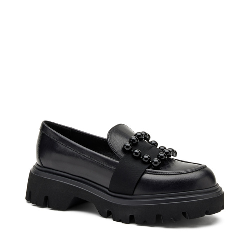 Leather loafers with accessory - Frau Shoes | Official Online Shop