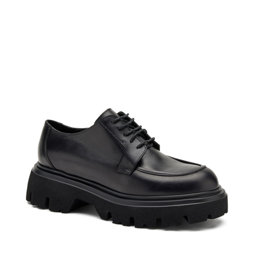 Leather lace-ups with lug sole - Frau Shoes | Official Online Shop
