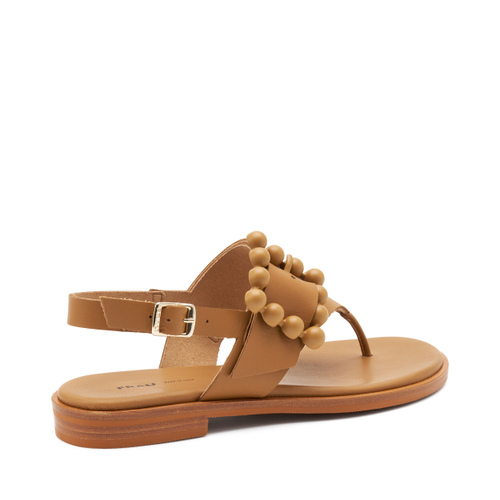 Leather thong sandals with tonal buckle - Frau Shoes | Official Online Shop