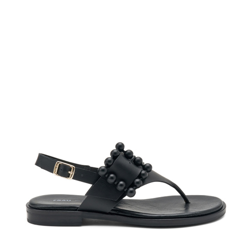 Sandalo infradito in pelle con fibbia in tinta - Frau Shoes | Official Online Shop