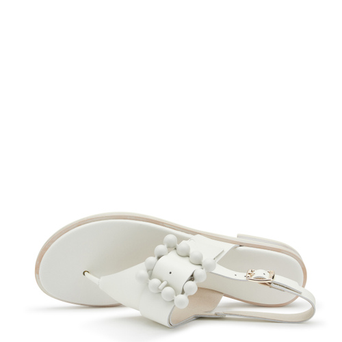 Leather thong sandals with tonal buckle - Frau Shoes | Official Online Shop