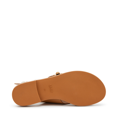 Leather sandals with tonal buckle - Frau Shoes | Official Online Shop
