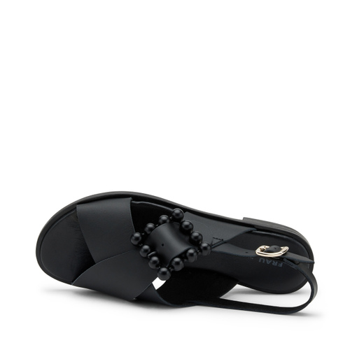 Sandale aus Leder mit Schnalle in gleicher Farbe - Frau Shoes | Official Online Shop