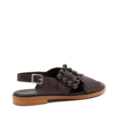 Leather sandals with tonal buckle - Frau Shoes | Official Online Shop