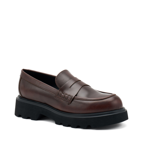 Leather loafers with lug sole - Frau Shoes | Official Online Shop