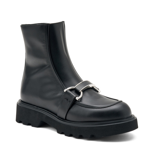 Stiefelette aus Leder mit Spange - Frau Shoes | Official Online Shop