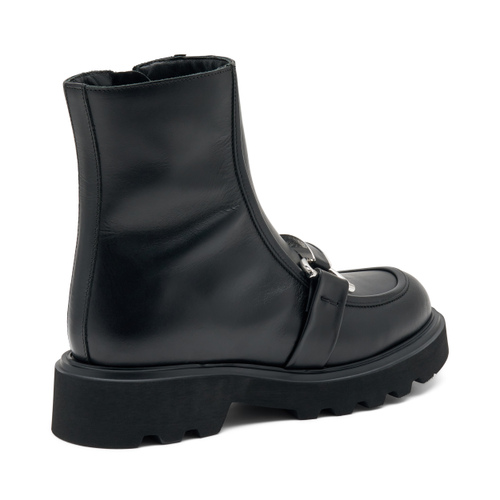 Stiefelette aus Leder mit Spange - Frau Shoes | Official Online Shop