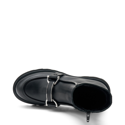 Stiefelette aus Leder mit Spange - Frau Shoes | Official Online Shop