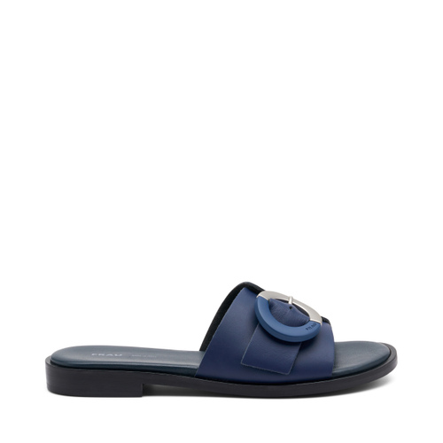 Pantolette aus Leder mit Schnalle - Frau Shoes | Official Online Shop