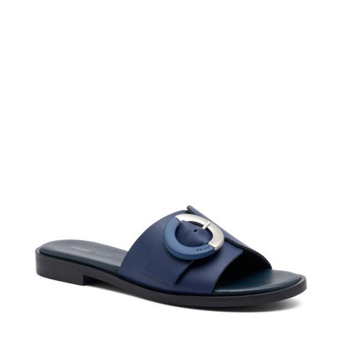Pantolette aus Leder mit Schnalle - Frau Shoes | Official Online Shop