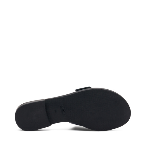 Pantolette aus Leder mit Schnalle - Frau Shoes | Official Online Shop
