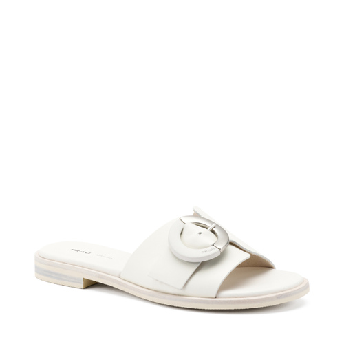 Pantolette aus Leder mit Schnalle - Frau Shoes | Official Online Shop