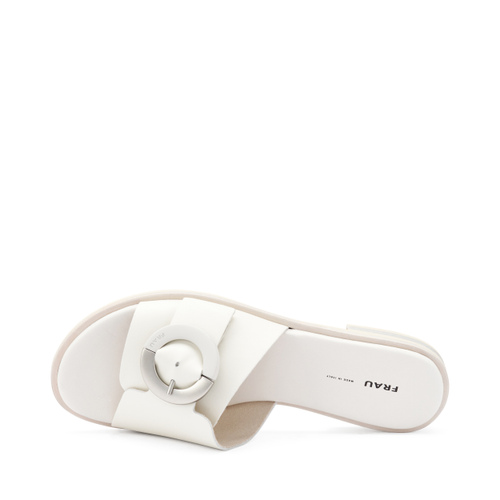 Pantolette aus Leder mit Schnalle - Frau Shoes | Official Online Shop