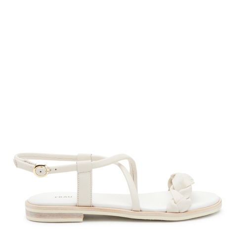 Leather sandals with braided strap - Frau Shoes | Official Online Shop