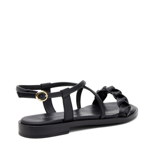 Sandale aus Leder mit geflochtenem Riemen - Frau Shoes | Official Online Shop