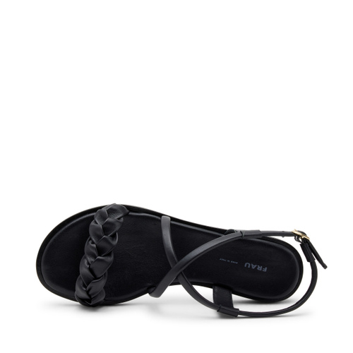 Leather sandals with braided strap - Frau Shoes | Official Online Shop