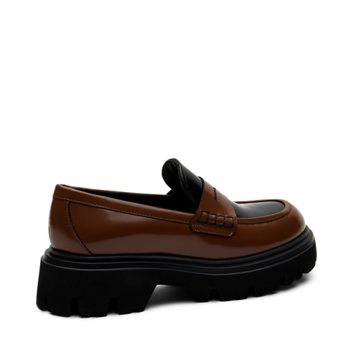 Two-tone brushed leather loafers - Frau Shoes | Official Online Shop