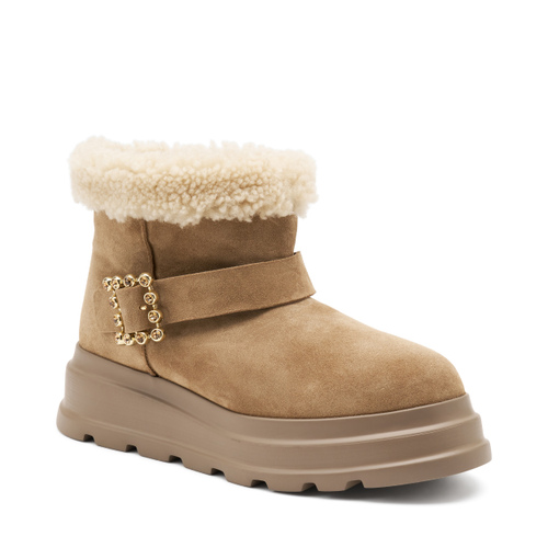 Sheepskin ankle boots with buckle - Frau Shoes | Official Online Shop