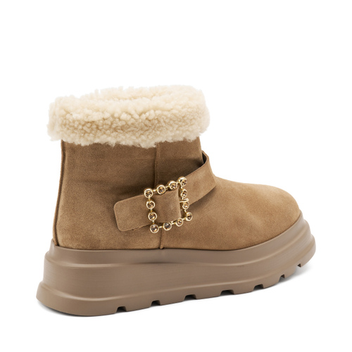 Sheepskin ankle boots with buckle - Frau Shoes | Official Online Shop