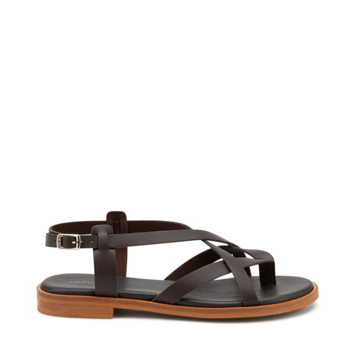 Raw-cut leather strappy thong sandals - Frau Shoes | Official Online Shop