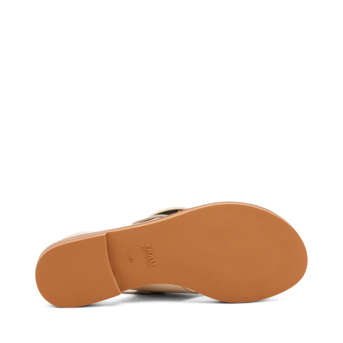 Sandalo in pelle ad incrocio con maxi-fibbia bicolore - Frau Shoes | Official Online Shop