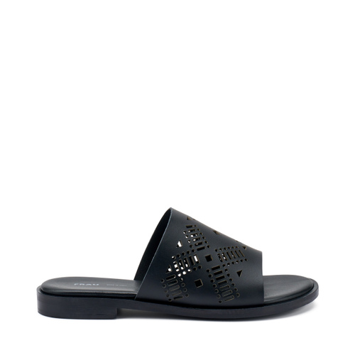 Pantolette aus gelasertem Leder - Frau Shoes | Official Online Shop
