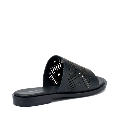 Pantolette aus gelasertem Leder - Frau Shoes | Official Online Shop
