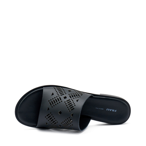 Pantolette aus gelasertem Leder - Frau Shoes | Official Online Shop