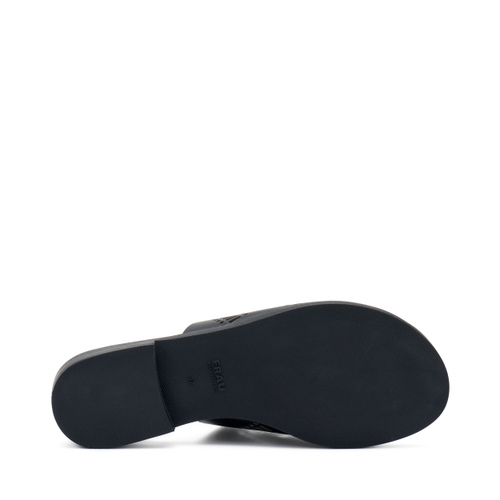 Pantolette aus gelasertem Leder - Frau Shoes | Official Online Shop