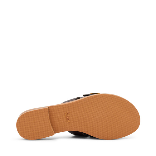 Ciabattina a fascia in pelle con fibbia turtle - Frau Shoes | Official Online Shop