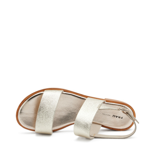 Foiled leather two-strap sandals - Frau Shoes | Official Online Shop