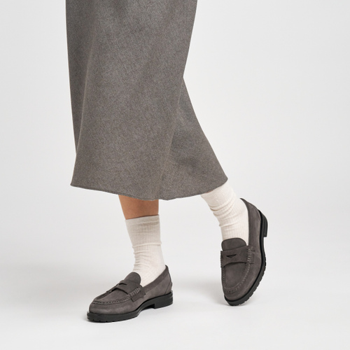 Suede loafers with mini-lug sole - Frau Shoes | Official Online Shop