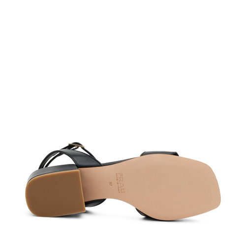 Leather strap sandals with low heel - Frau Shoes | Official Online Shop