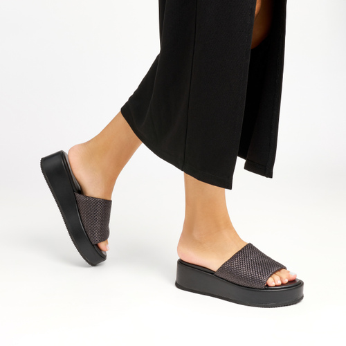 Ciabatta platform in rafia - Frau Shoes | Official Online Shop