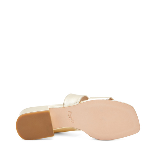 Sabot in pelle laminata a doppia fascia con tacco basso - Frau Shoes | Official Online Shop