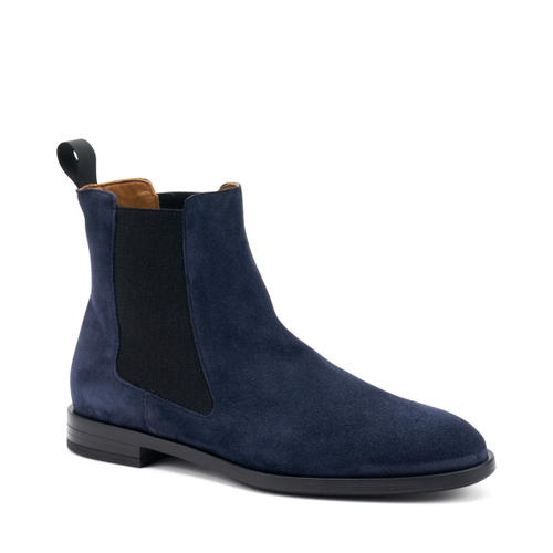 Elegant suede Chelsea boots Col. Blue Frau