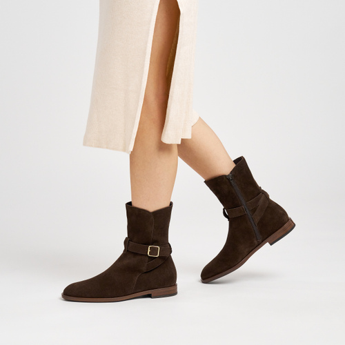 Stiefelette aus Veloursleder - Frau Shoes | Official Online Shop