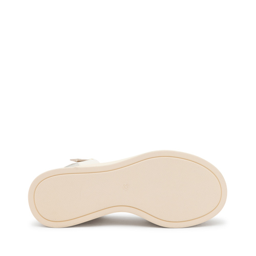 Sandalo a fascia in rafia con morsetto e zeppa - Frau Shoes | Official Online Shop
